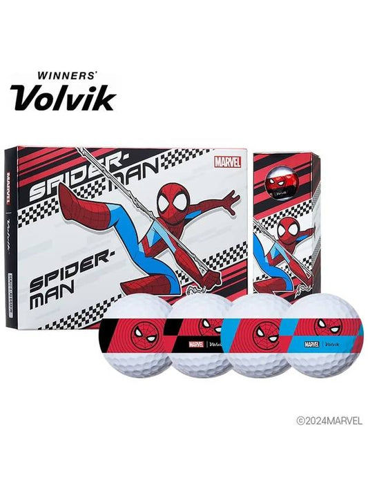 Golf Ball Marvel Track Spiderman 360 3 Piece 1 Dozen 12 Balls - VOLVIK - BALAAN 1