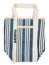 Warden Striped Tote Bag Blue - ISABEL MARANT - BALAAN 2