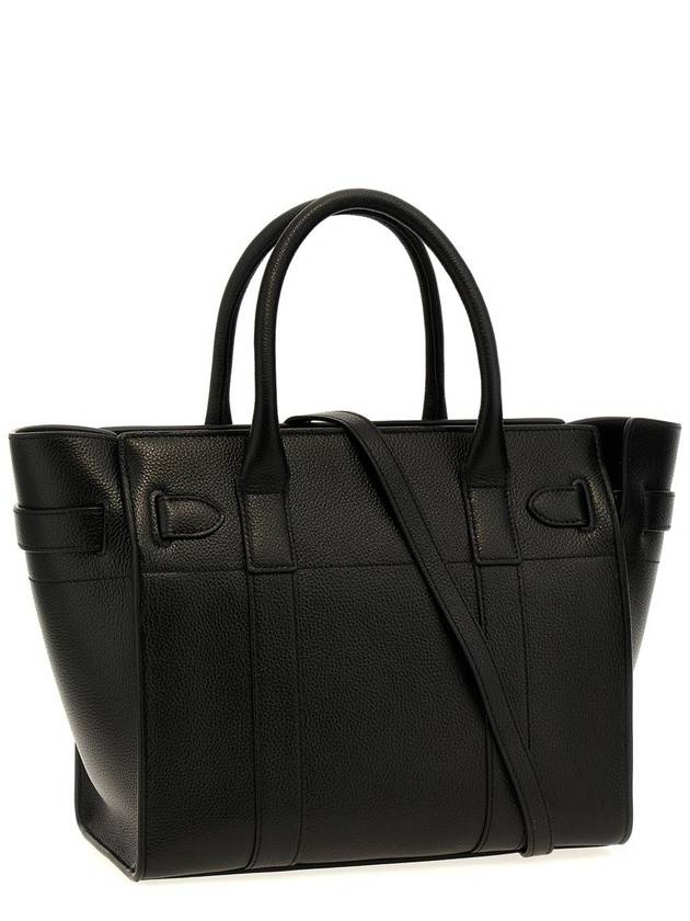 Small Classic Grain Zipper Tote Bag Black - MULBERRY - BALAAN 3