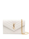 Women's Logo Envelope Chain Long Wallet White - SAINT LAURENT - BALAAN 1