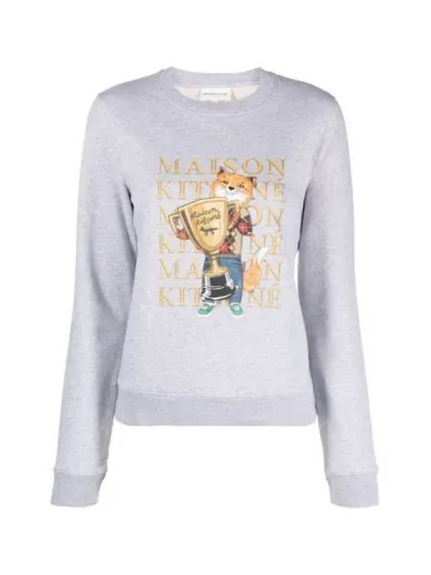 Fox Champion Print Sweatshirt Grey - MAISON KITSUNE - BALAAN 2