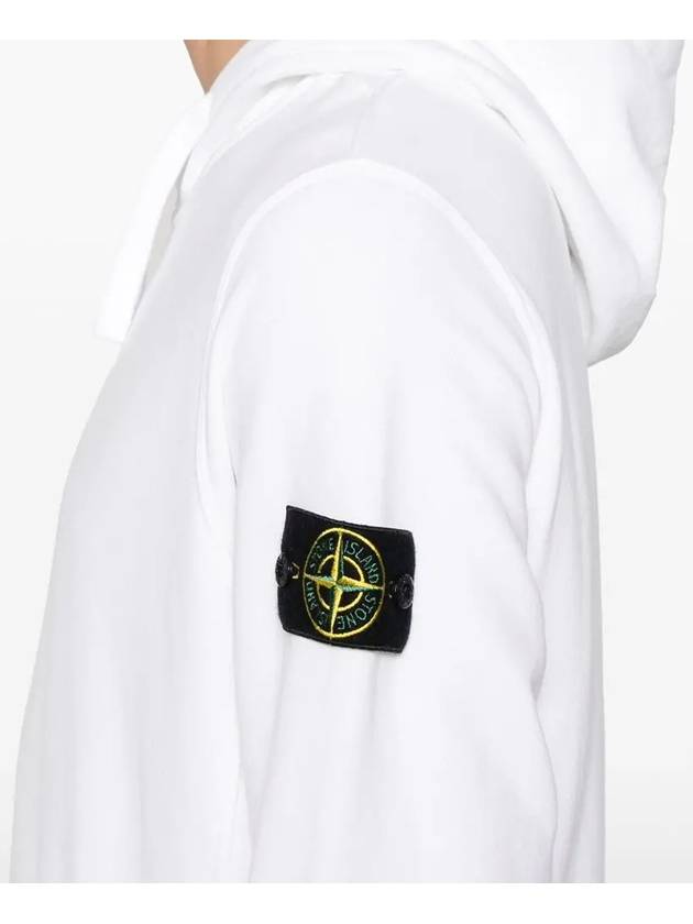 Wappen Patch Crew Neck Cotton Sweatshirt White - STONE ISLAND - BALAAN 6