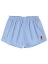 De Coeur Cotton Shorts Blue - AMI - BALAAN 4