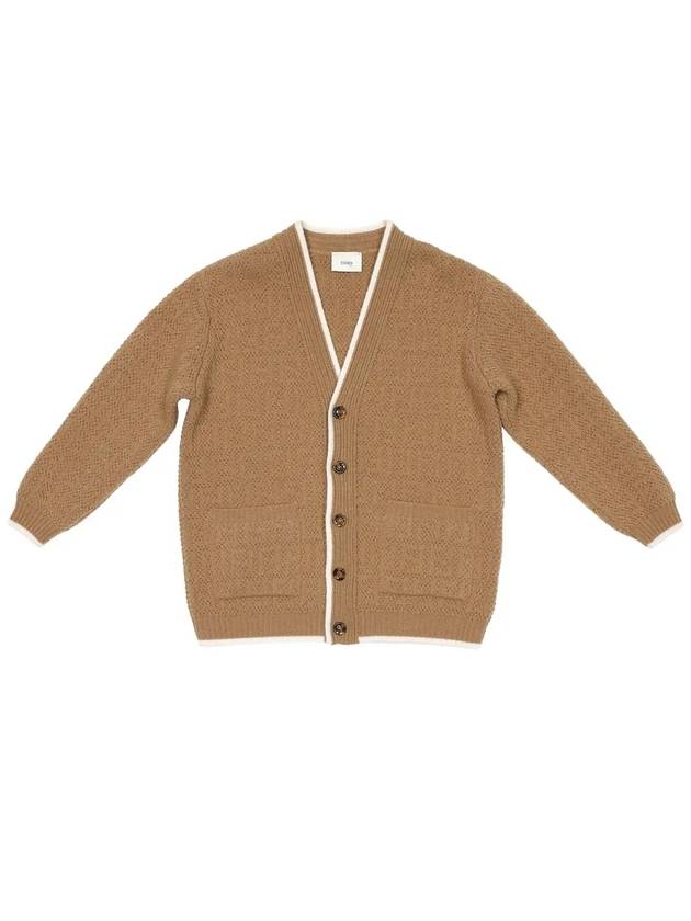 Kids FF V neck cardigan JUG030 AJ2R F1F4G - FENDI - BALAAN 1