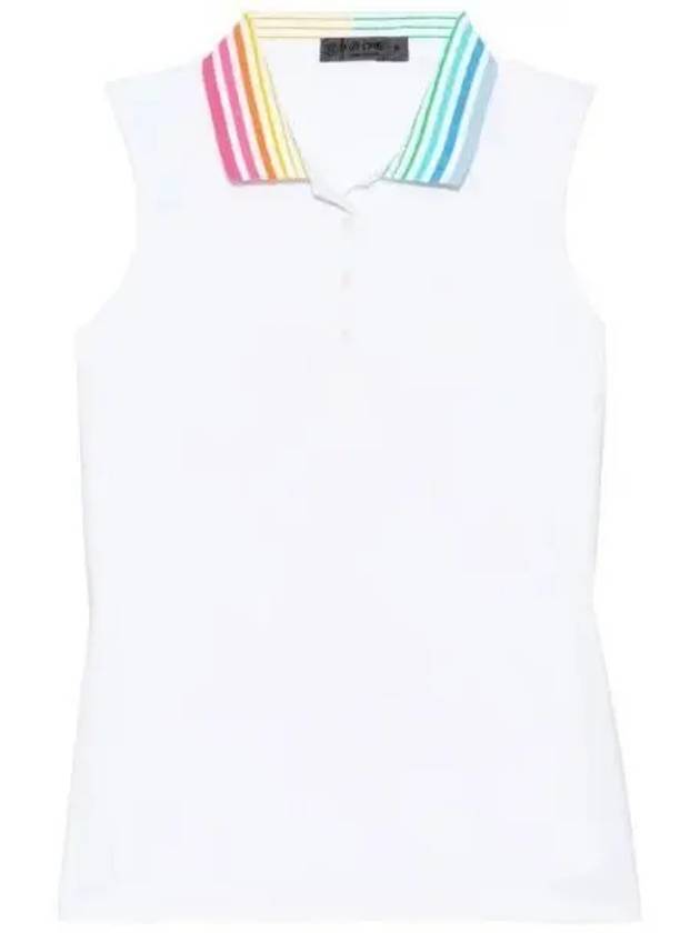 G FORE Golf Wear Women s Collar Sleeveless T Shirt G4LS23K860B SNO - G/FORE - BALAAN 1