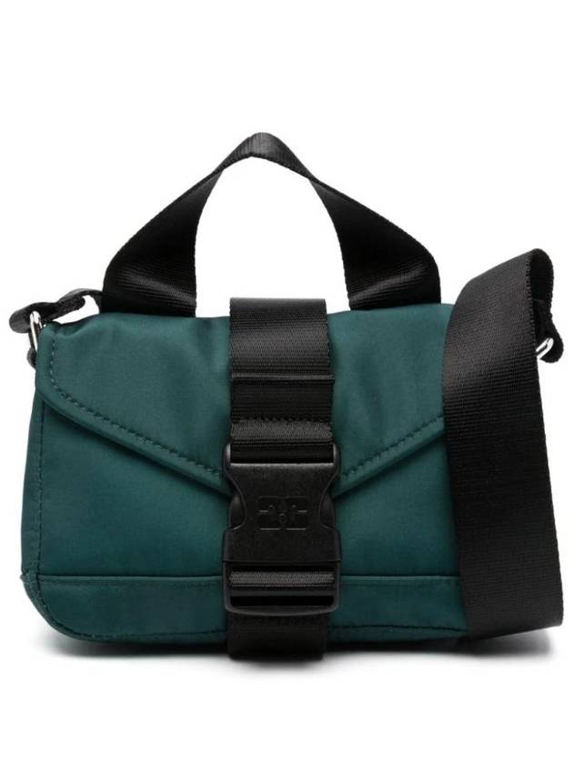 Recycle Tech Mini Satchel Tote Bag Green - GANNI - BALAAN 1