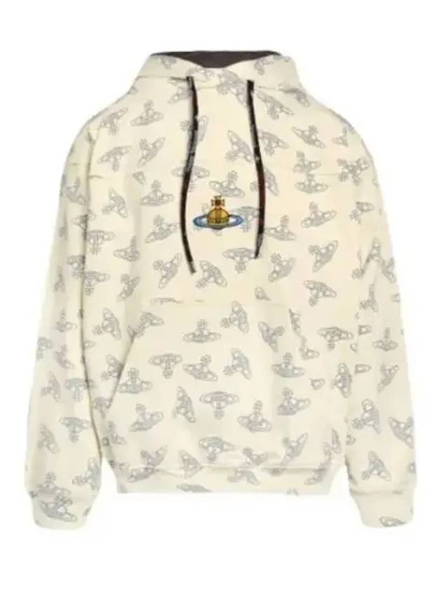 Fresh Allover Logo Print Hoodie Cream - VIVIENNE WESTWOOD - BALAAN 2