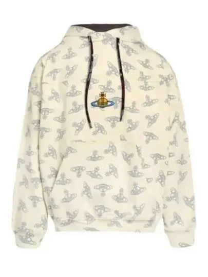 Fresh Allover Logo Print Hoodie Cream - VIVIENNE WESTWOOD - BALAAN 2