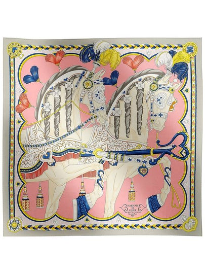 Harnais De Coeur Silk 90 Scarf Pearl Pink - HERMES - BALAAN 2