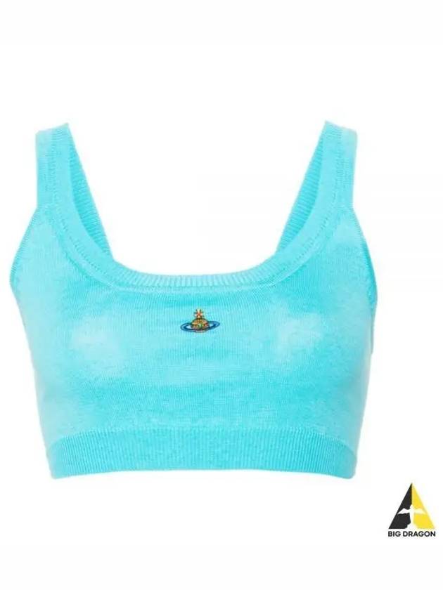 ORB Logo Knit Bra Blue - VIVIENNE WESTWOOD - BALAAN 2