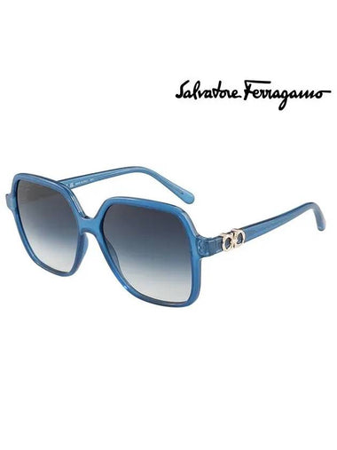 Women's Eyewear Square Sunglasses Blue - SALVATORE FERRAGAMO - BALAAN 1