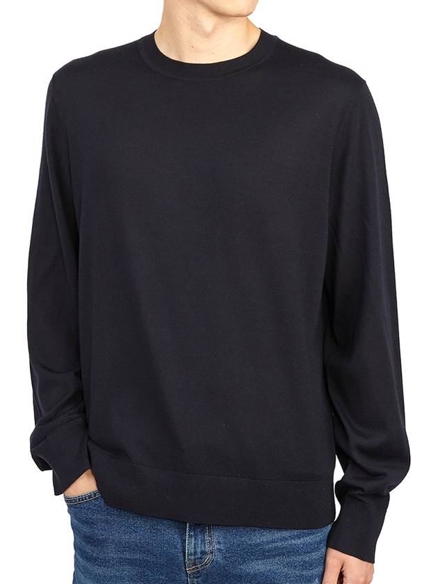 Crew Neck Wool Knit Top Navy - THEORY - BALAAN 6