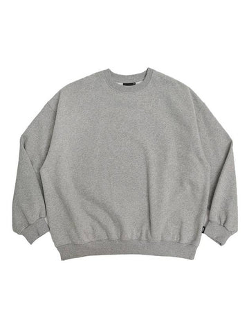 Peach Skin Balloon Over Sweatshirt Gray - MOO - BALAAN 1