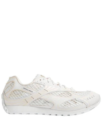 Orbit Mesh Rubber Low Top Sneakers Silver White - BOTTEGA VENETA - BALAAN 2