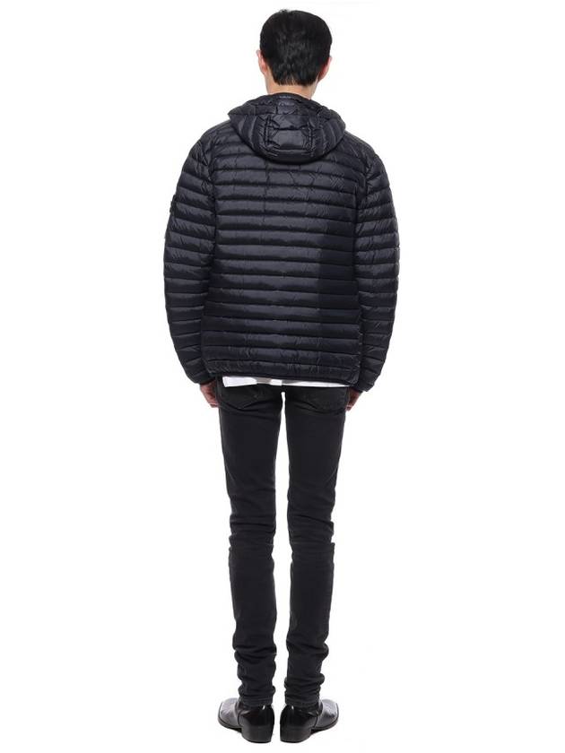 Room Woven Chamber Recycled Nylon Down Padding Hooded Jacket  Navy - STONE ISLAND - BALAAN 6