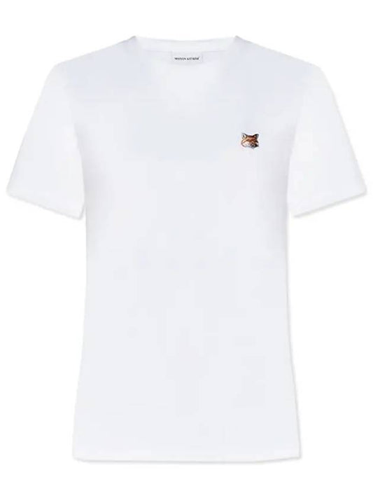 Fox Head Patch Regular Short Sleeve T-Shirt White - MAISON KITSUNE - BALAAN 2