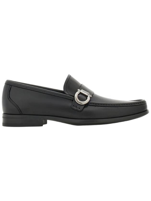 Gancini Calfskin Loafers Black - SALVATORE FERRAGAMO - BALAAN 1