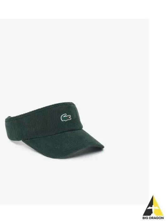 Golf Corduroy Sun Visor Deep Green - LACOSTE - BALAAN 1