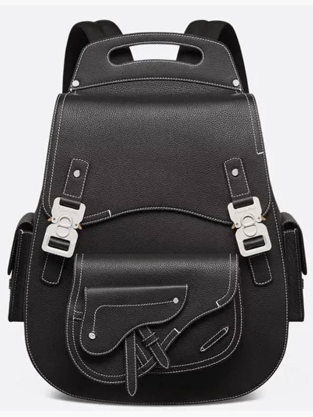 Maxi Gallop Grained Calfskin Backpack Black - DIOR - BALAAN 2