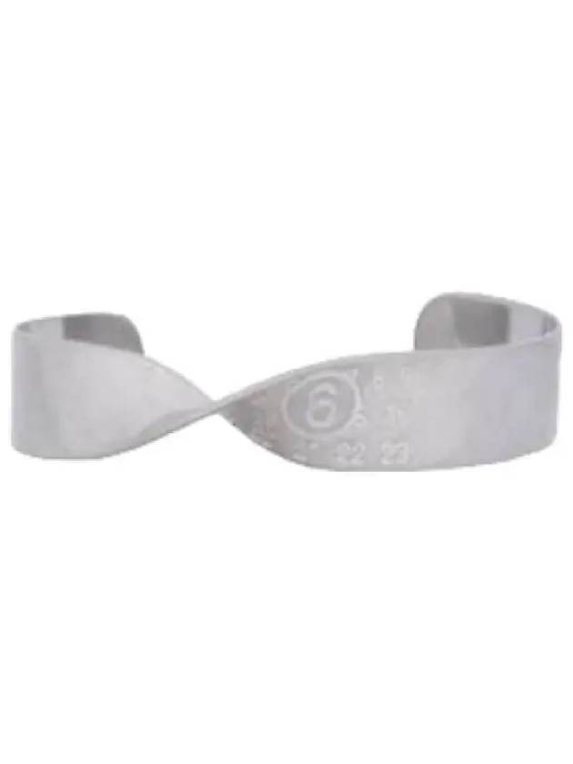 MM6 Number Logo Twist Bracelet Silver Palladio - MAISON MARGIELA - BALAAN 1