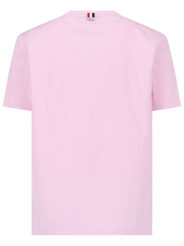 Midweight Jersey Anchor Short Sleeve T-Shirt Pink - THOM BROWNE - BALAAN 3