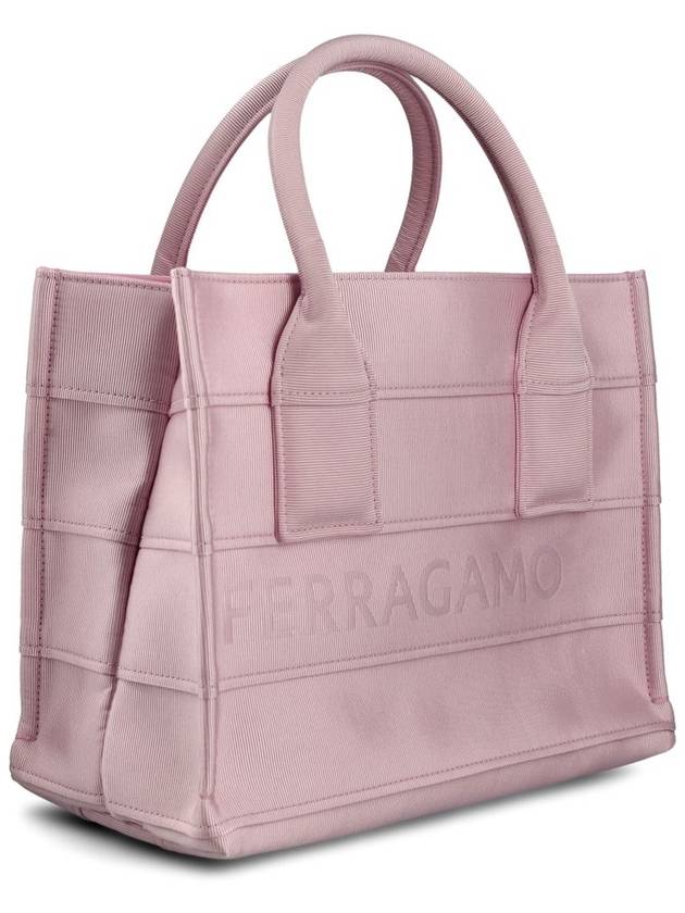 Logo Signature Tote Beach Bag Pink - SALVATORE FERRAGAMO - BALAAN 3