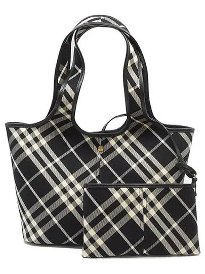 Check Small Tote Bag Black - BURBERRY - BALAAN 2