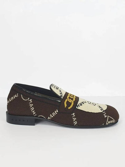 Trompe Loeil Jacquard Moccasin Loafers Brown - MARNI - BALAAN 2