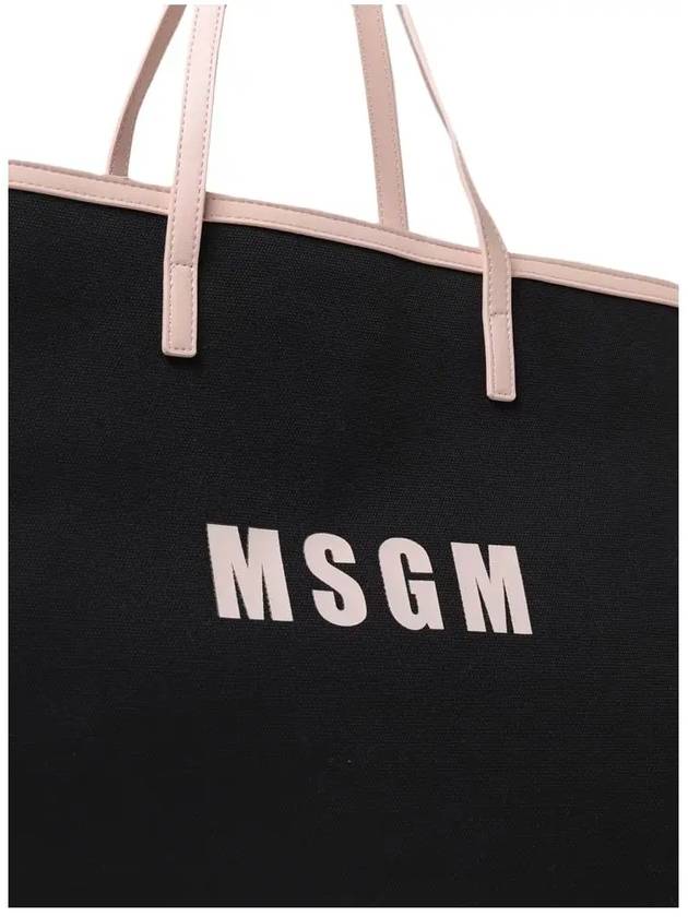 Kids Logo Print Tote Bag Black S4MSJGBA048 110 - MSGM - BALAAN 4