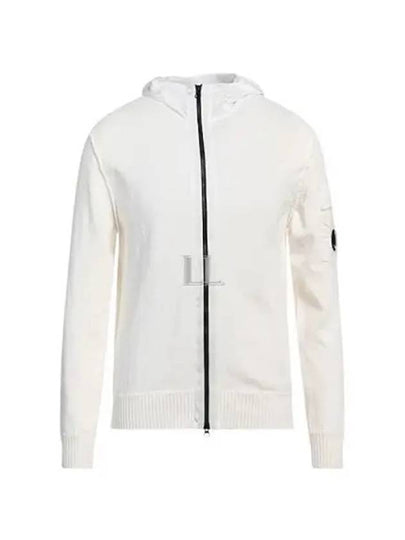 Men's Cotton Mixed Zip-Up Hoodie White - CP COMPANY - BALAAN 2