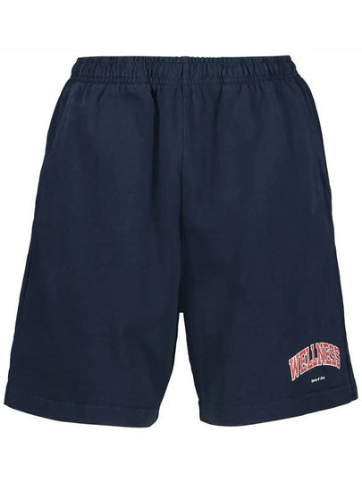 Wellness Logo Cotton Shorts Navy - SPORTY & RICH - BALAAN 2