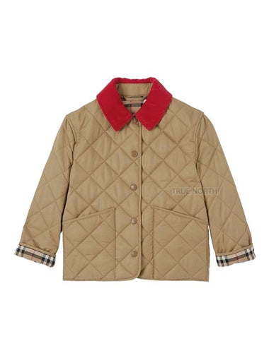 Kids 8053870 Vintage Check Quilted Jacket Jumper Archive Beige - BURBERRY - BALAAN 1