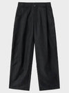 Platform Men's One Tuck Wide Pants Black - THEANTIPLATFORM - BALAAN 1