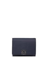 Anagram Pebble Grain Calfskin Half Wallet Black - LOEWE - BALAAN 1