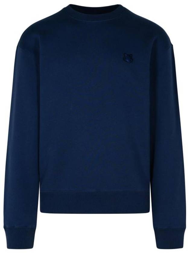 Bold Fox Head Cotton Sweatshirt Ink Blue - MAISON KITSUNE - BALAAN 2