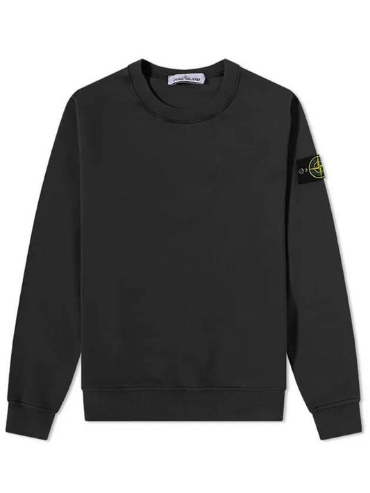 Wappen Patch Crew Neck Sweatshirt Black - STONE ISLAND - BALAAN 2