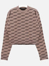 BB Icon Jacquard Knit Top Brown - BALENCIAGA - BALAAN 3