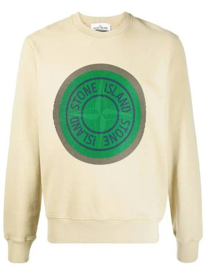 Wappen Compass Louver Logo Sweatshirt Beige - STONE ISLAND - BALAAN 2