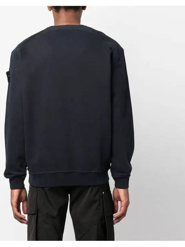 Wappen Patch Crew Neck Cotton Sweatshirt Black - STONE ISLAND - BALAAN 6