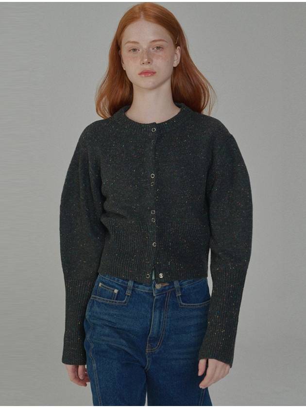 Sequential delivery on September 27th Round neck wool crop knit cardigan Gray - OPENING SUNSHINE - BALAAN 3