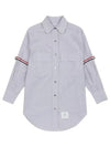 Mini Oversized Striped Shirt Short Dress Med Grey - THOM BROWNE - BALAAN 2