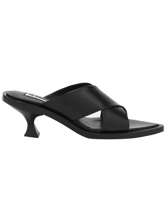 Louis Leather Sandals Heel Black - JIL SANDER - BALAAN 1