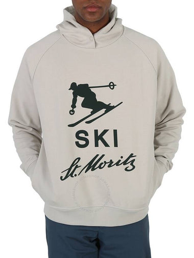 Bally Silver Birch Ski St. Moritz Diagonal Fleece Hoodie, Size X-Small - BALLY - BALAAN 1