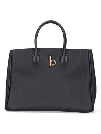 Rocking Horse Small Leather Tote Bag Black - BURBERRY - BALAAN 2