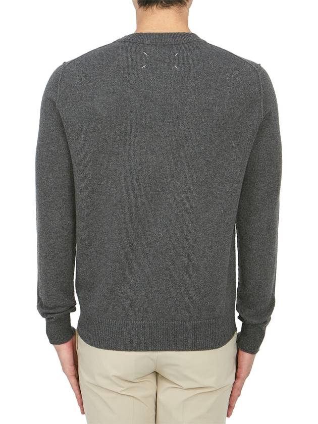 Crew Neck Cashmere Knit Top Grey - MAISON MARGIELA - BALAAN 5