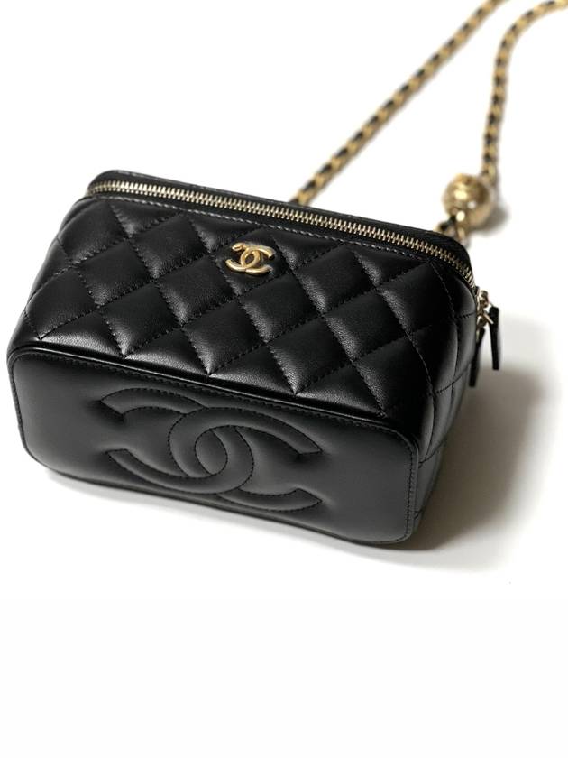 24 Year Gold Ball Vanity Bag Rectangular Black AP2303 WOC - CHANEL - BALAAN 3