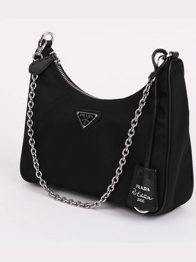 Re nylon black mini hobo type shoulder bag 1BH204 - PRADA - BALAAN 2