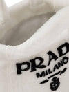 Shearling top handle tote bag white 1BG374 - PRADA - BALAAN 5