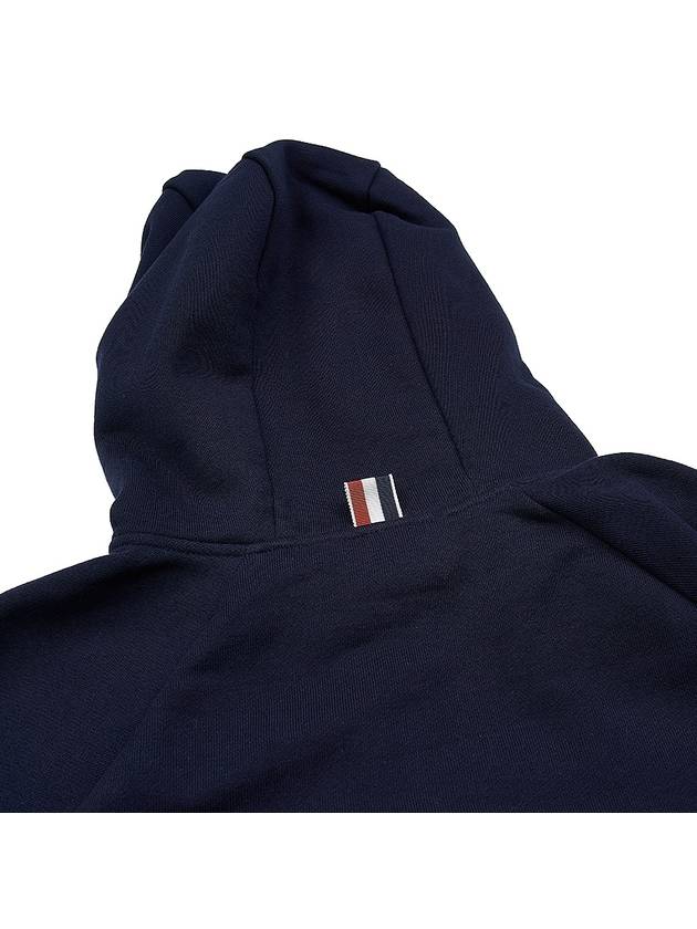 Engineered 4 Bar Diagonal Zip Up Hoodie Navy - THOM BROWNE - BALAAN 11