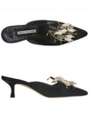 423 1615 0002 BLCK ORIENTALIA Jewel Mule - MANOLO BLAHNIK - BALAAN 1